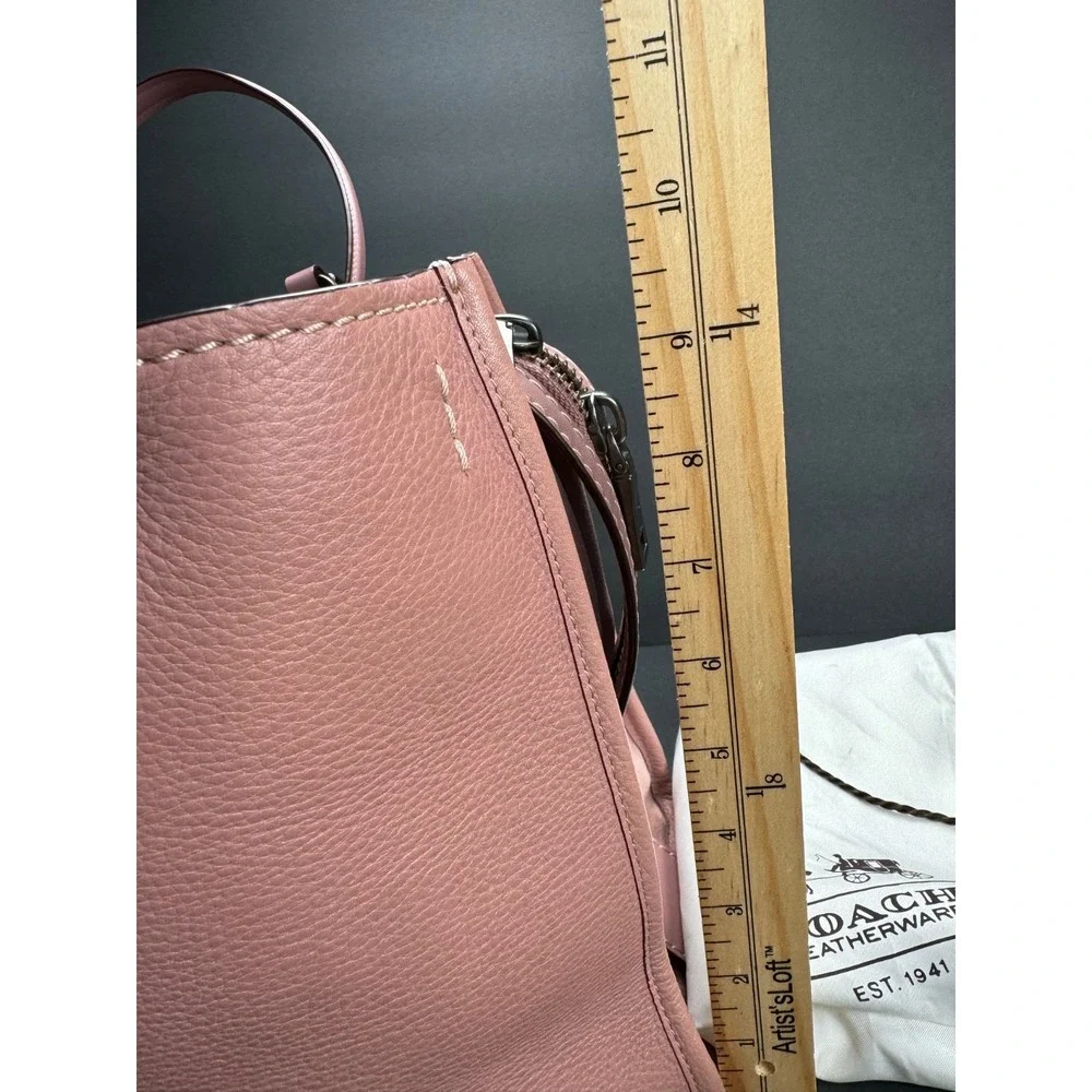 Coach 1941 Rogue 31 Dusty Rose Pink Glovetanned Pebble Leather Satchel 23755